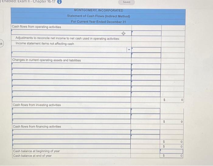 accounts payable Decrease in accounts receivable Decrease in inventory Decrease in salaries
