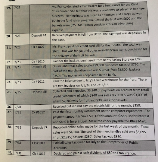 of Retained Earnings and a Balance Sheet. Trial Balance Using the balances