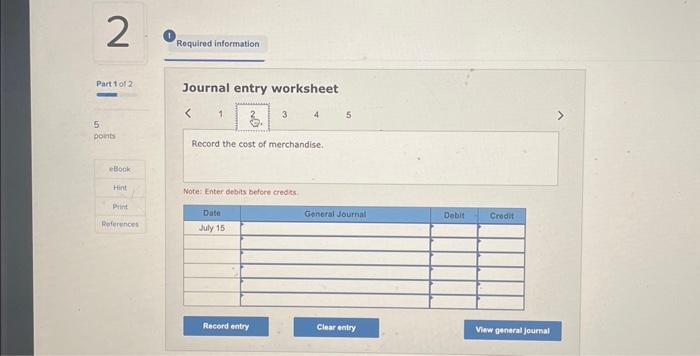 15, Piper Company sold $21,000 of enerchandise (costing $10,500 ) for cash,