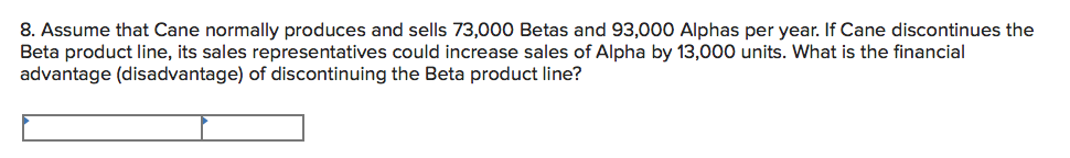 $185 and $150, respectively Each product uses only one type of raw