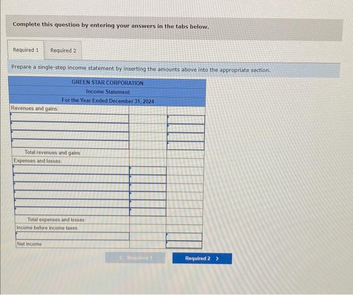 [LO4-1] The following is a partial trial balance for the Green Star