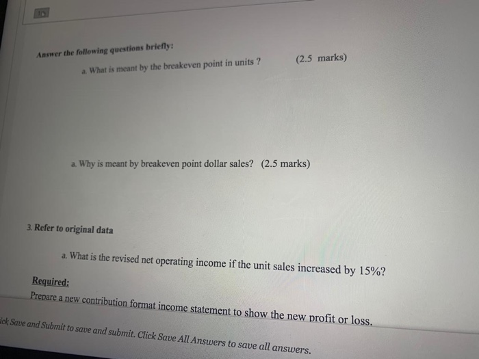 If the manager wants a net operatin this target profit? (2 m