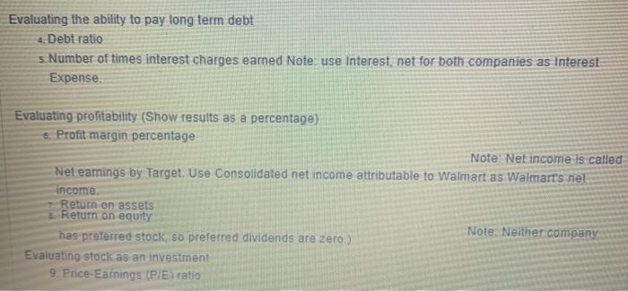  Evaluating the ability to pay long term debt 4. Debt ratio