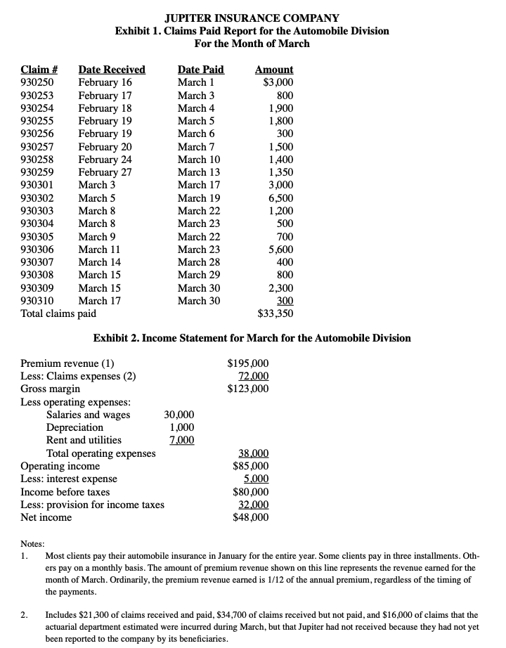 Insurance Company, was puzzled. On his desk lay two documents. One was