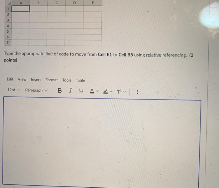  B D E 1 Nm 4 5 6 7 Type the