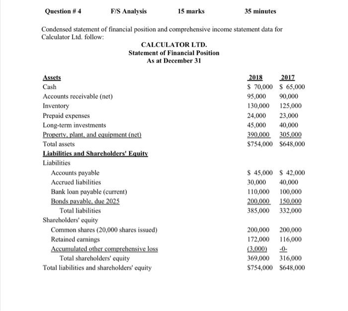 calculate Basic Earnings Per Share and indicate whether it increases/reduces Question #4