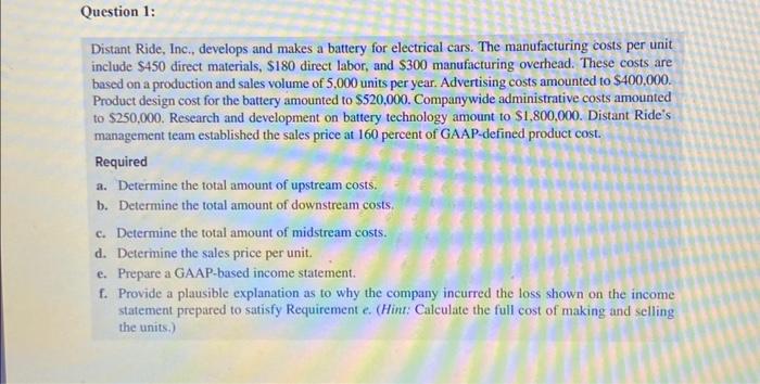  Distant Ride, Inc., develops and makes a battery for electrical cars.