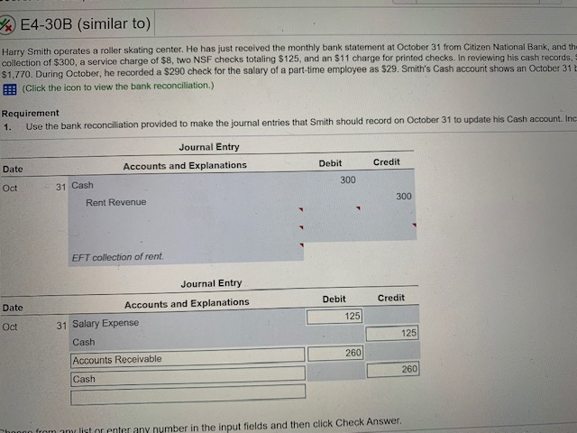 bank statement of October 31 from Citizen national bank, and the statement