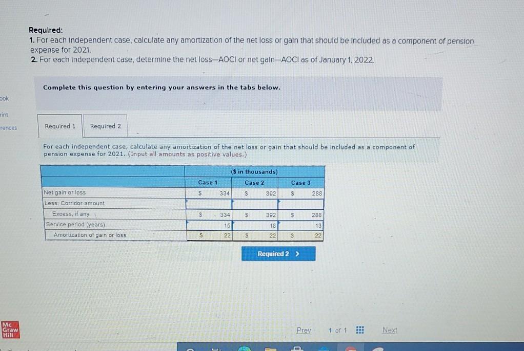 Cable Company has a defined benefit pension plan. Three alternative possibilities for