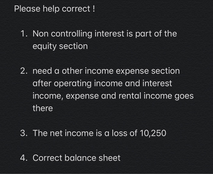 Less: Sales Return 261000 4000 257000 Other Income Non controlling Interest Rental