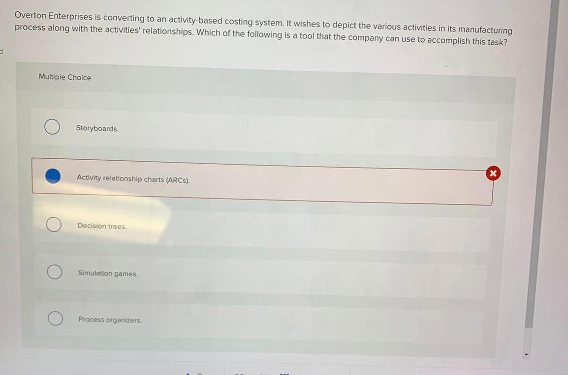 cost. facility-level cost. matrix-level cost. MC Qu. 6-60 Fulton and Sons, Inc.