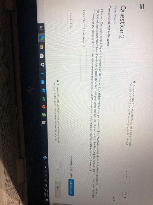  Assignment sent to Gradebook. Your grade is being recorded. Sun, Jun