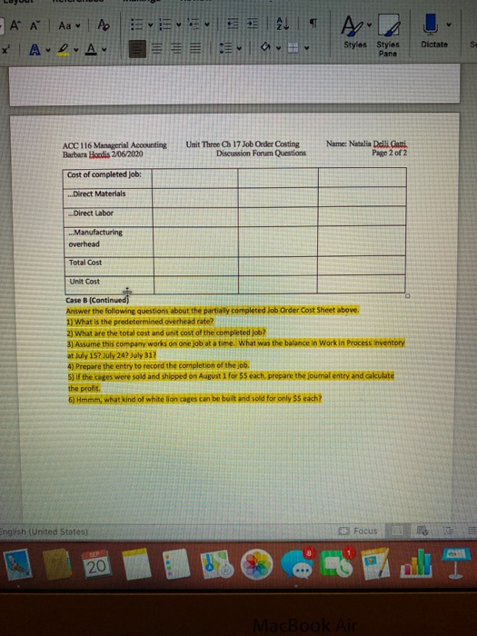 SELE Styles Styles Para Question A. President Trump's Tax Cuts and Jobs