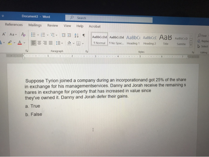  Document3 - Word Mailings Review View References A Aa A ADA