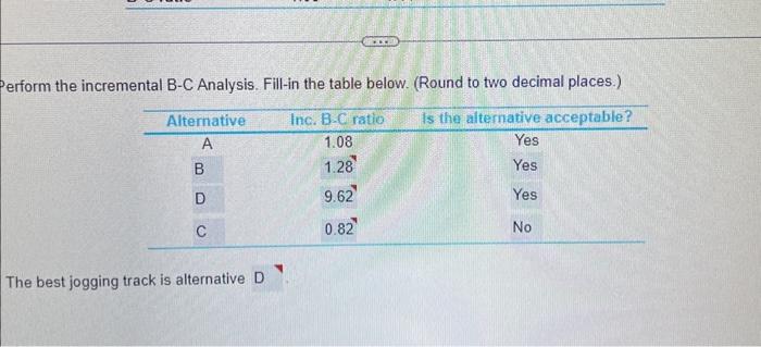 projects are being considered for a new 2-mile jogging track. The life