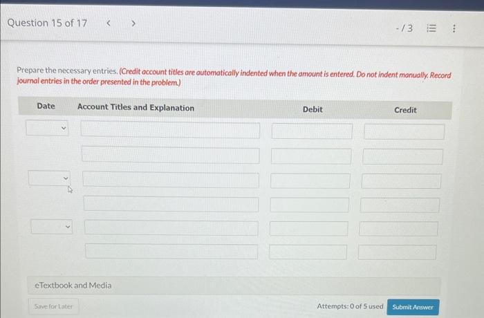 depreciation. The company's fiscal year end is December 31 . The following