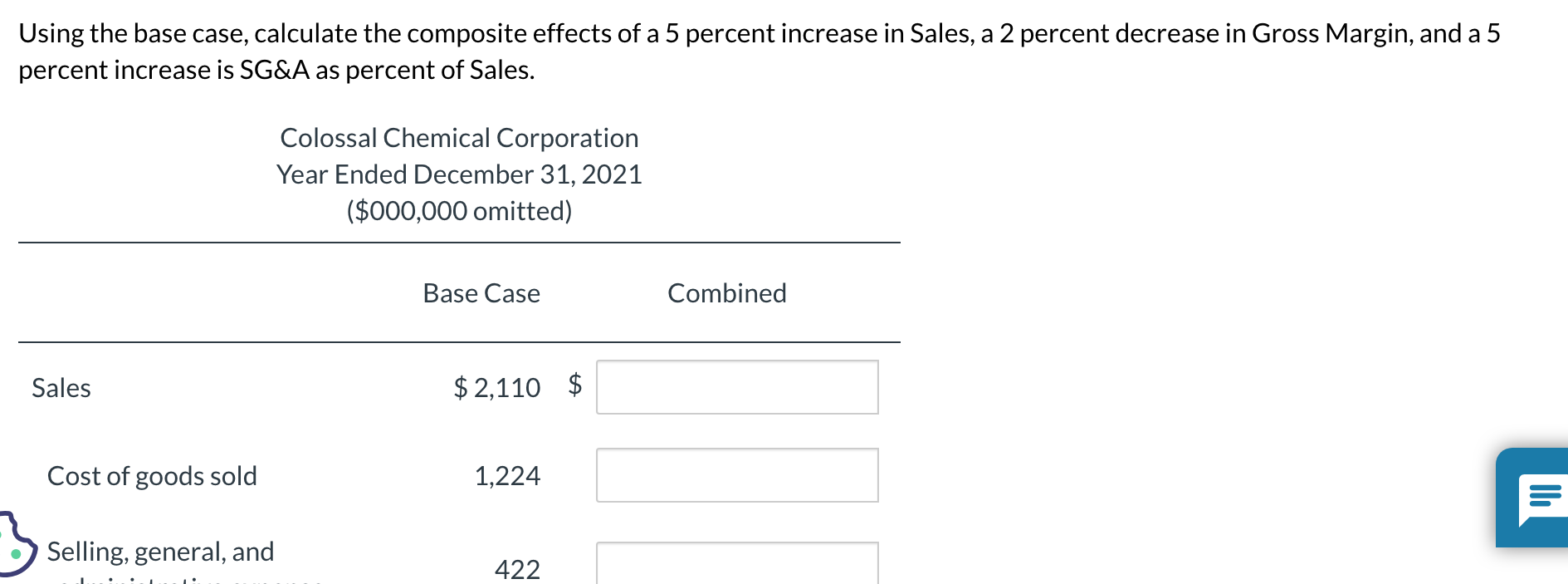 Tax Rate is 21 percent. Interest expense 34 Earnings before Income Taxes