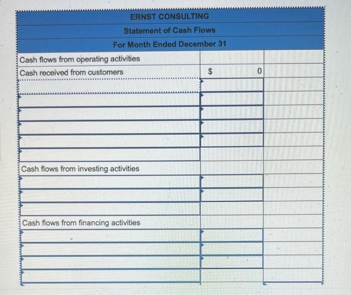 applies to the questions displayed below.] On December 1, Jasmin Ernst organized