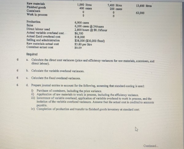 home use. The standard cost card for one case (10 containers) of
