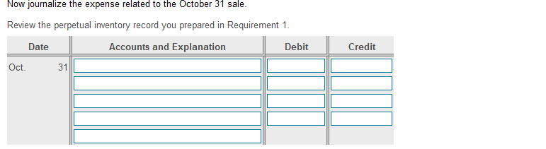 inventory record assuming the company uses the specific identification inventory costing method.