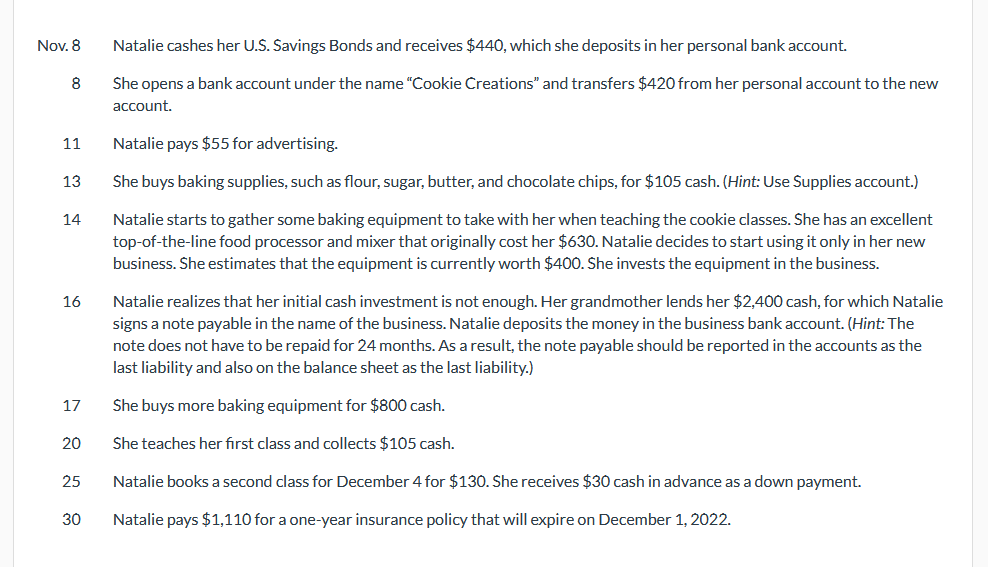 Thank you. After researching the different forms of business organization, Natalie Koebel