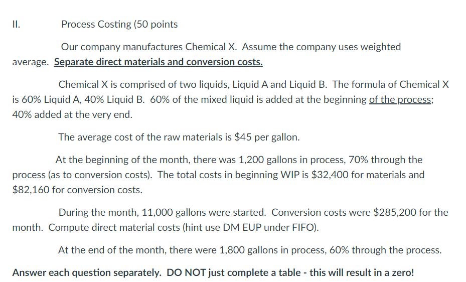  a. How many units were started AND completed? Completed? b. Using