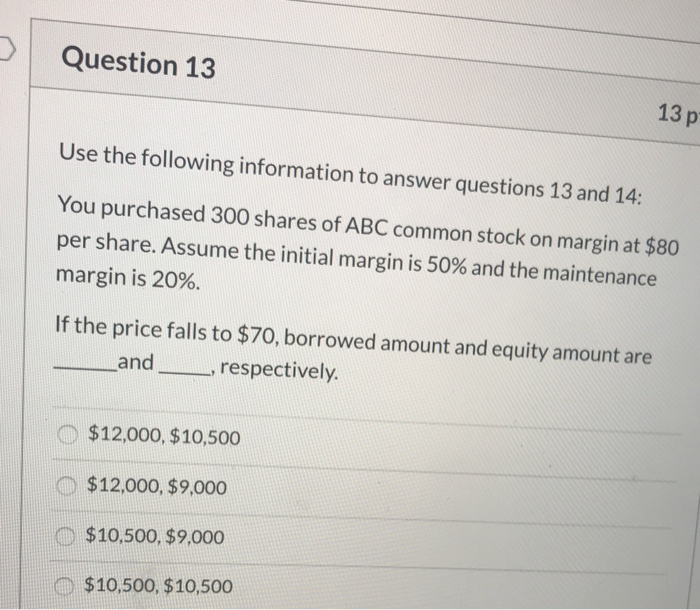  please please help Question 13 13 p Use the following information