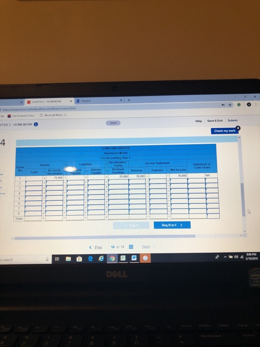 events apply to Lewis and Harper, a public accounting frm, for the