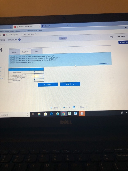 Year 1 accounting period 1 Performed $70,000 of services for cients on