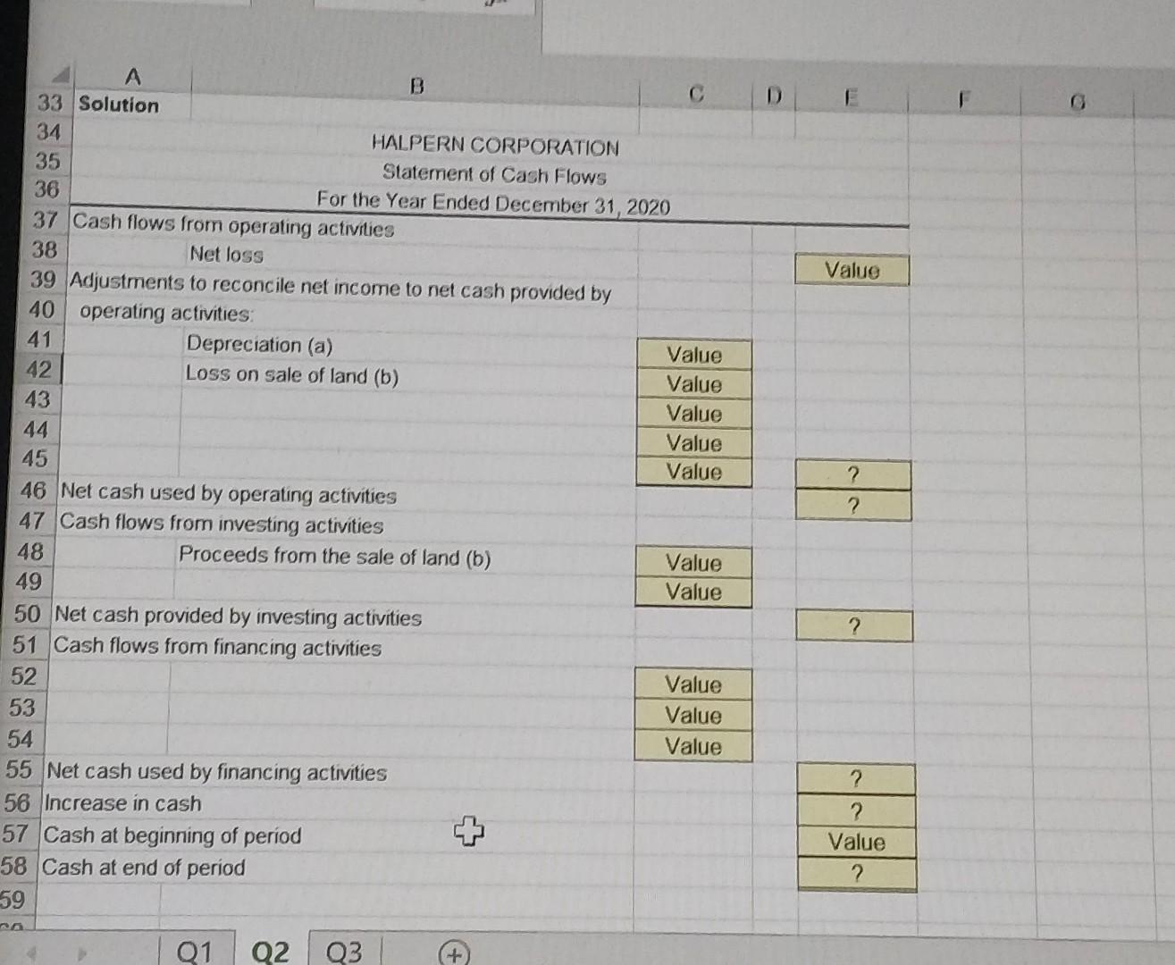 E F G H 1 2 Grade (10 points) 3 HALPERN CORPORATION