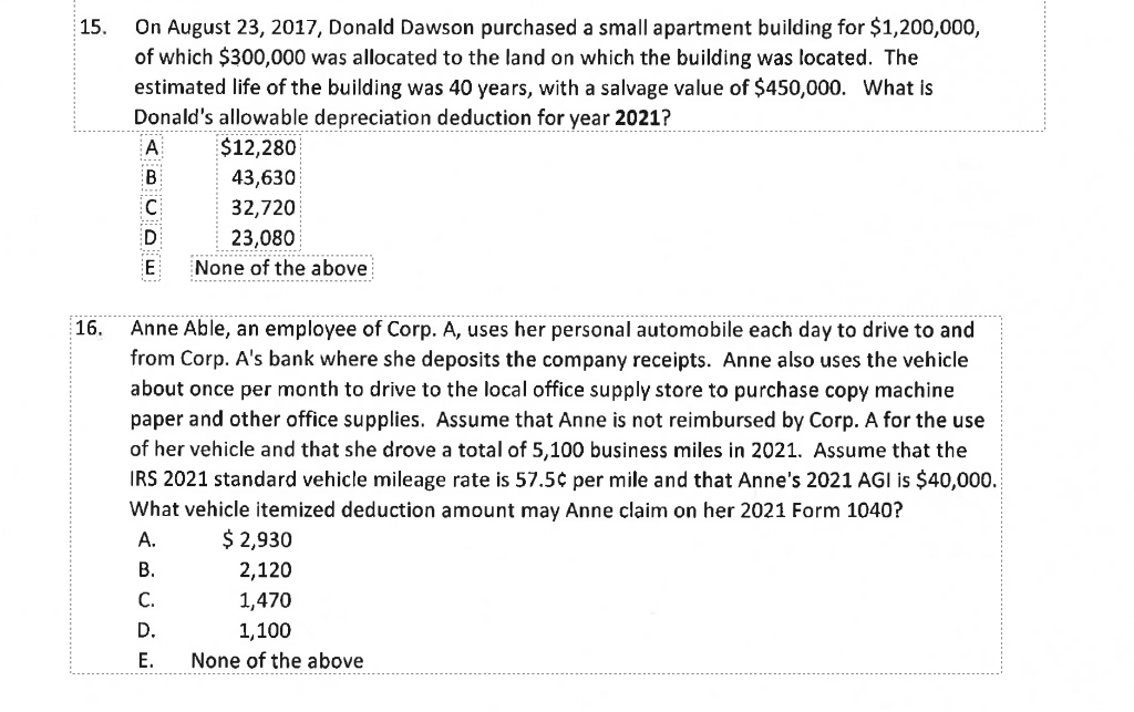 Please note that all final answers have been rounded to the