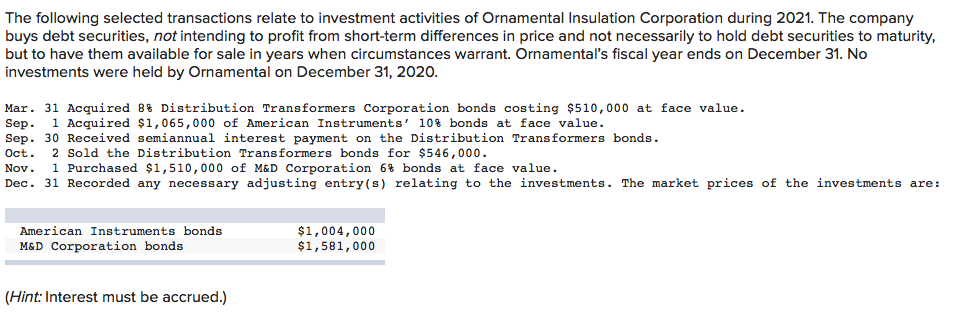 Please help me find the correct numbers for each journal entry. The