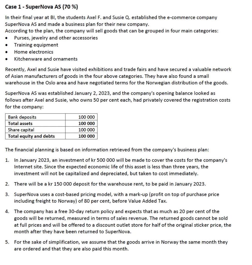 Please answer this to the fullest extent!! :) Case 1 -