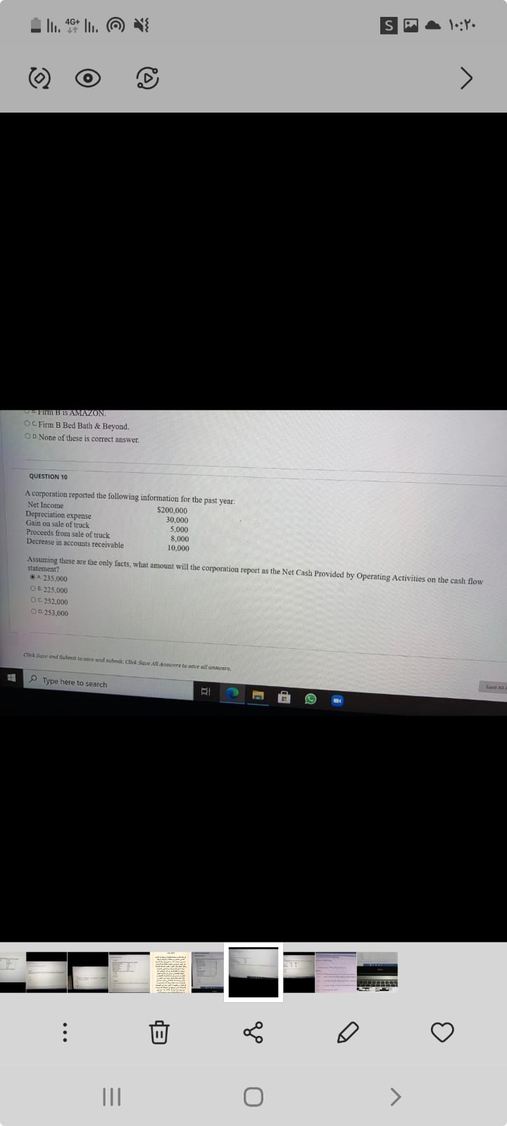  B IS ANEAZON, c. Firm B Bed Bath \& Beyond. D.