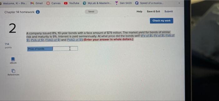  Welcome, Xi-Bia M Gmail Canvas O Youtube MyLab & Masterin Gen