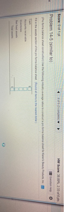  Data Table 40f 6 (3 complete) HW Score: 38 89%, 2.33