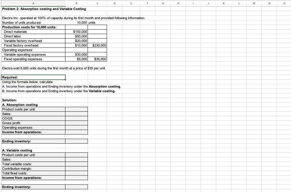 o E F G H H K M N Problem 2: