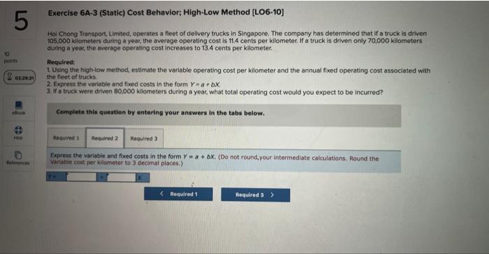 determined that if a truck is driven 105,000 kilometers during a year,