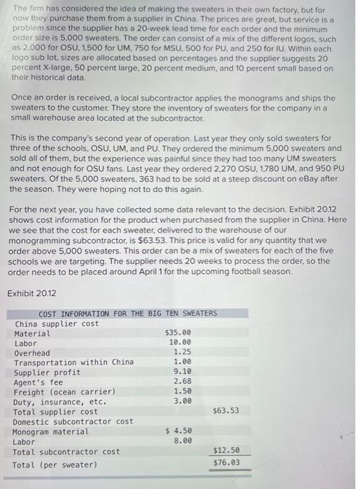 & explain process. Clearly answer and bold answer to the table in