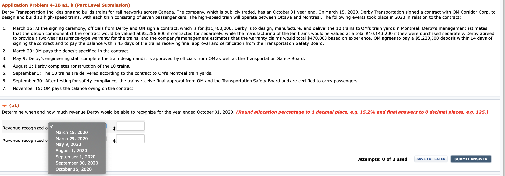  ANSWER WITH STEPS PLEASE Applicatlon Problem 4-2B a1, b (Part Level