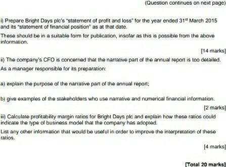 answers The following balances have been extracted from the books of Bright