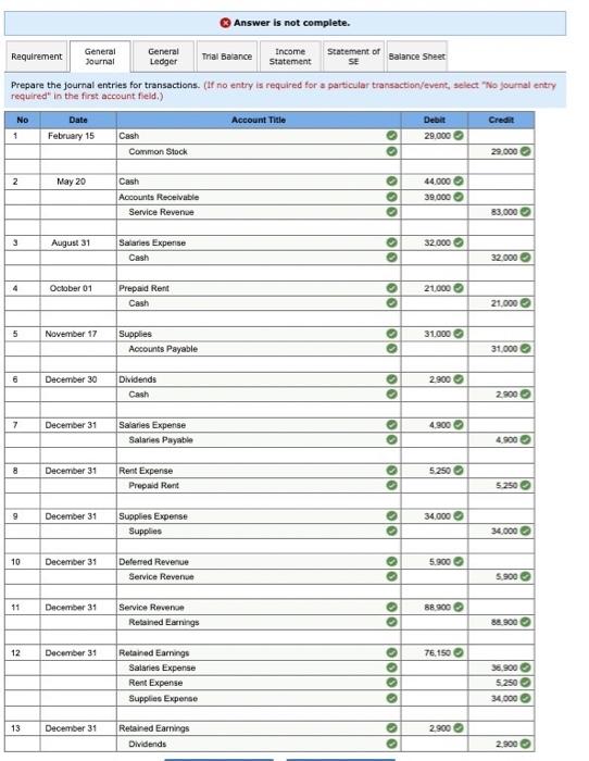 answer is not complete, and will not allow it to transfer to