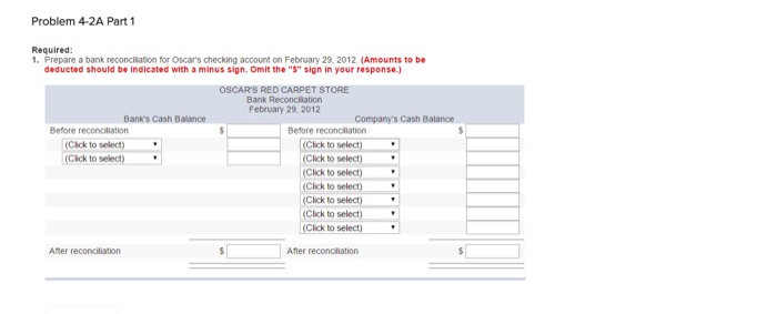 answers, Thank You! Problem 4-2A Prepare the bank reconciliation and record cash