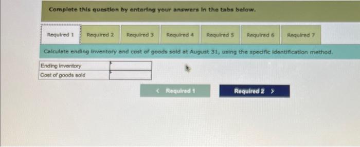rackets from beginning inventory, the August 13 sale consists of rackets from