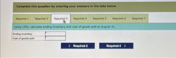 racket from beginning inventory and 10 rackets from the August 20 purchase.