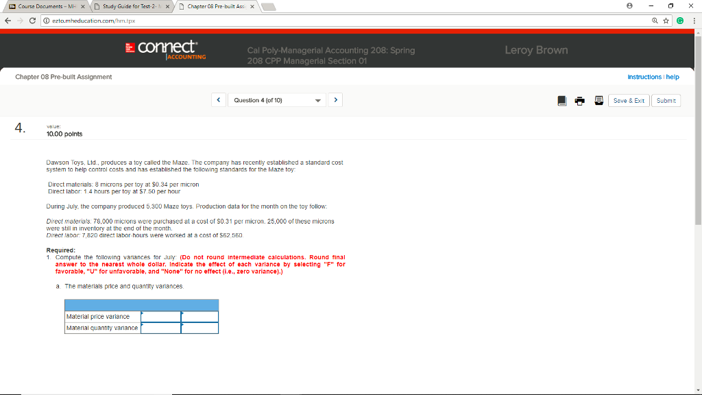 Given the following data how would one solve items 1.) a &