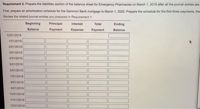 2018 Jan. 1, 2019 Borrowed $180,000 from Milton Bank. The nine-year, 5%