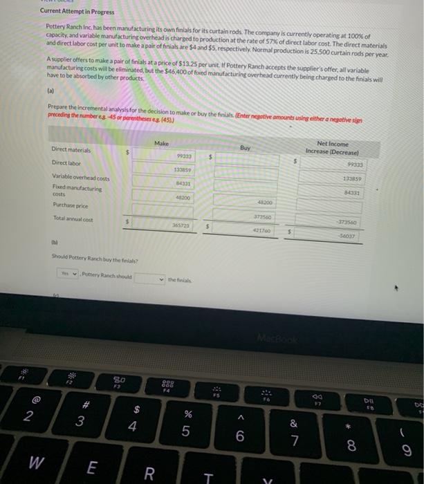 help Current Attempt in Progress Pottery Ranch Inc. has been manufacturing its