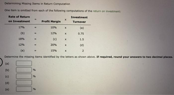  Determining Missing Items in Return Computation One item is omitted from