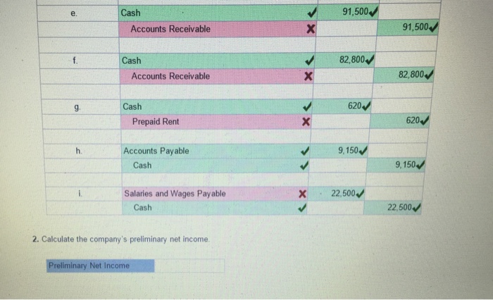 company's preliminary net income? 